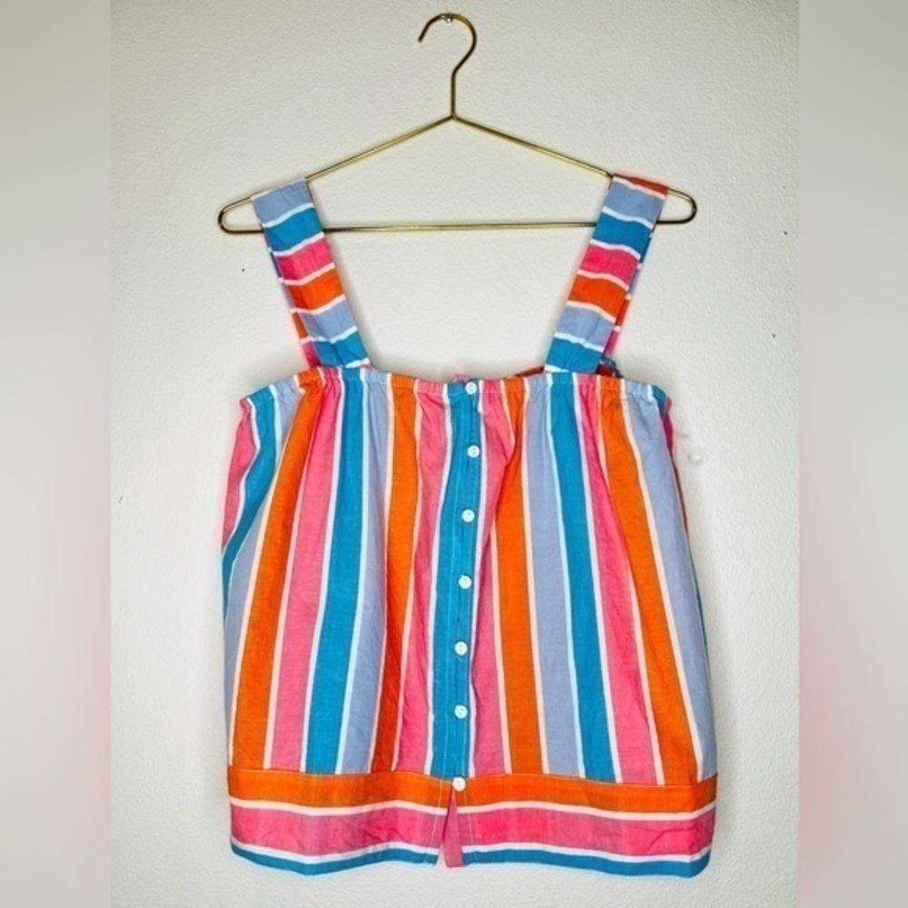 Soludos top iris tank maldive stripe pink blue Strappy new multi color